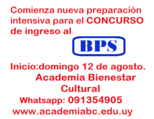 Iniciamos la preparación del concurso de ingreso al BPS